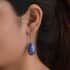 Lapis Lazuli Earrings in Rhodium Over Sterling Silver 40.25 ctw image number 2