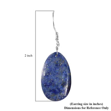 Lapis Lazuli Earrings in Rhodium Over Sterling Silver 40.25 ctw image number 3