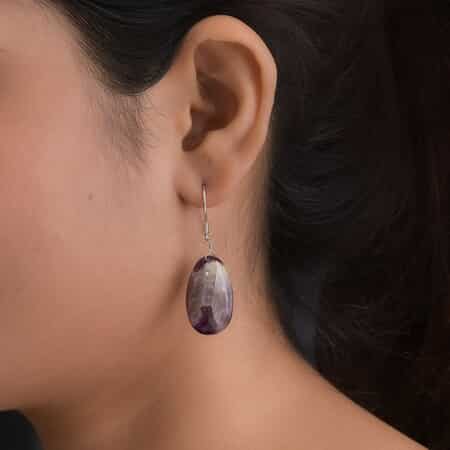 African Amethyst Earrings in Rhodium Over Sterling Silver 37.25 ctw image number 2