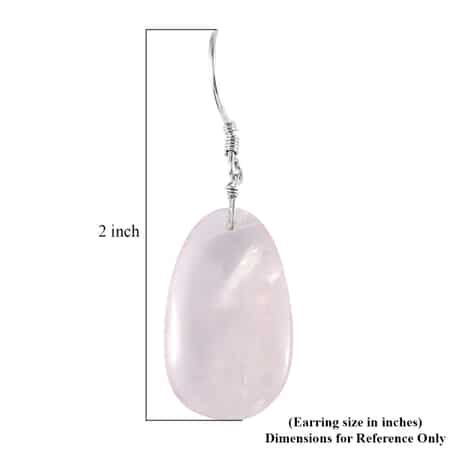 Galilea Rose Quartz Earrings in Rhodium Over Sterling Silver 41.15 ctw image number 3