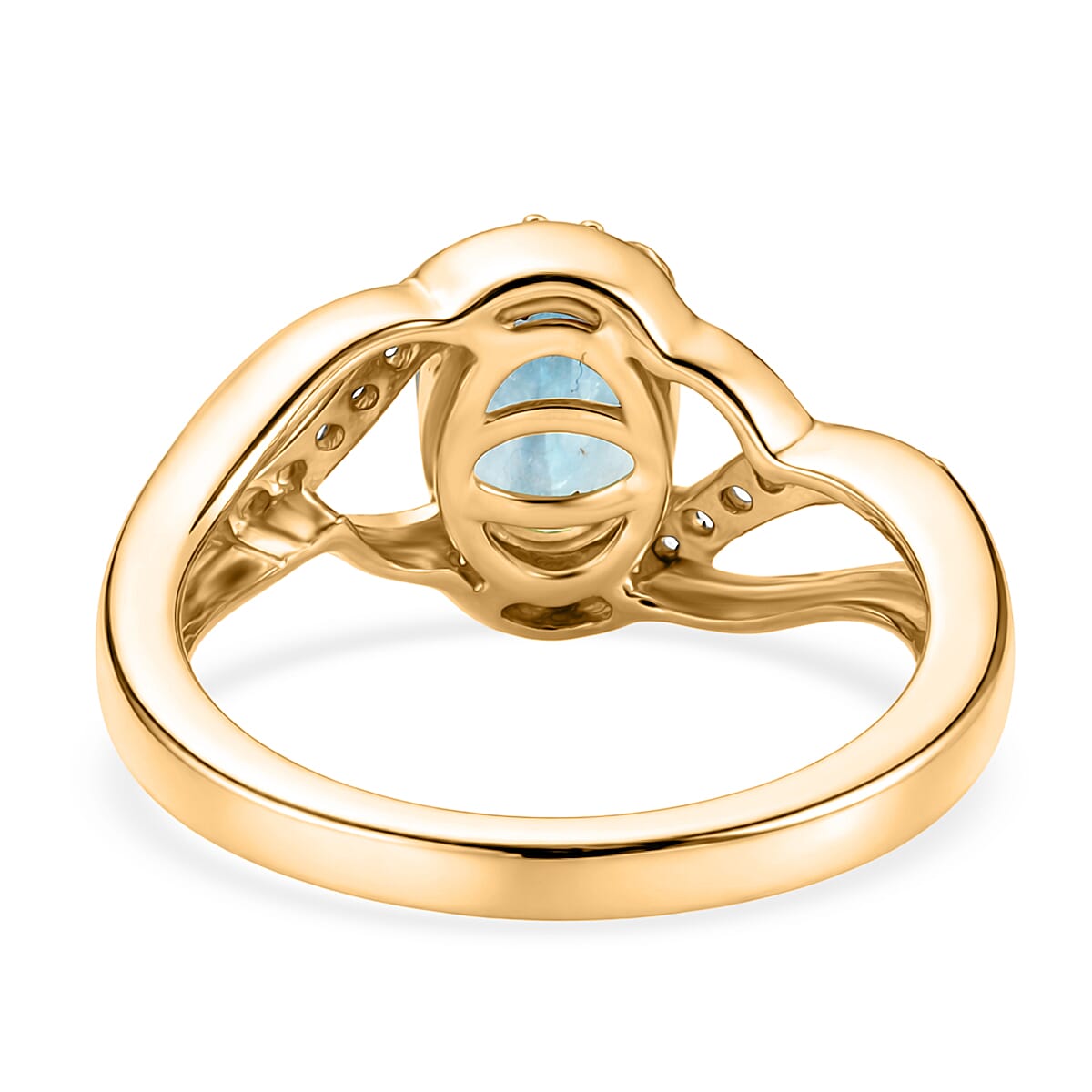 Grandidierite and Zircon 1.50 ctw Ring in 14K YG Over Sterling Silver (Size 10.0)