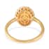 Madagascar Yellow Sapphire and Diamond Halo Ring in Vermeil Yellow Gold Over Sterling Silver (Size 10.0) 1.85 ctw image number 4