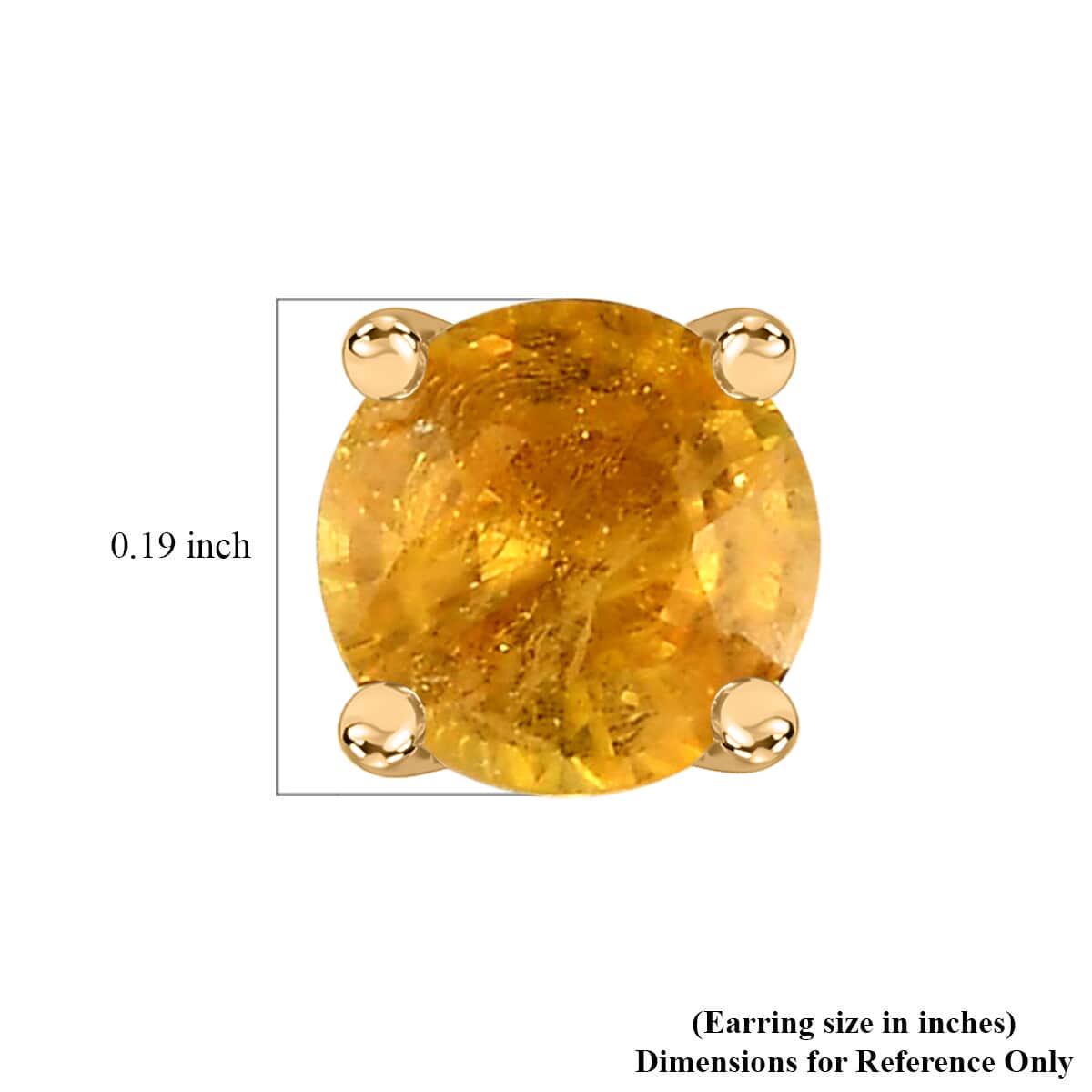 Madagascar Yellow Sapphire Stud Earrings in Vermeil Yellow Gold Over Sterling Silver 1.30 ctw image number 4