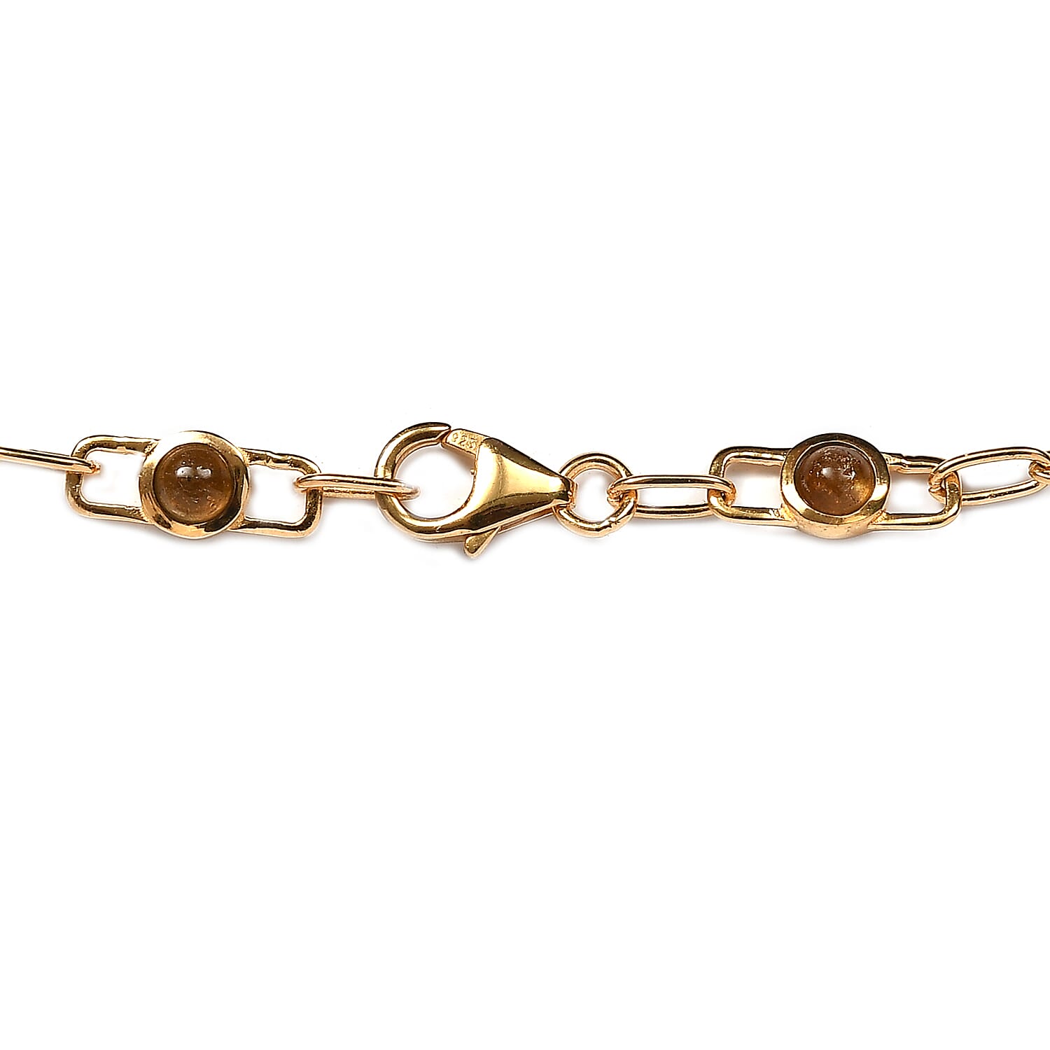 Multi-Tourmaline Station Necklace 20 Inches in Vermeil Yellow Gold Over Sterling Silver 8.15 ctw