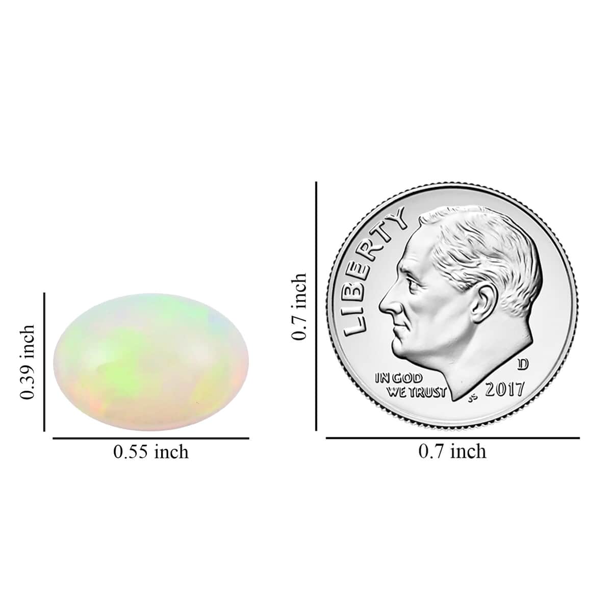 AAAA Ethiopian Welo Opal (Ovl 14x10 mm) 4.00 ctw Loose gemstone image number 2