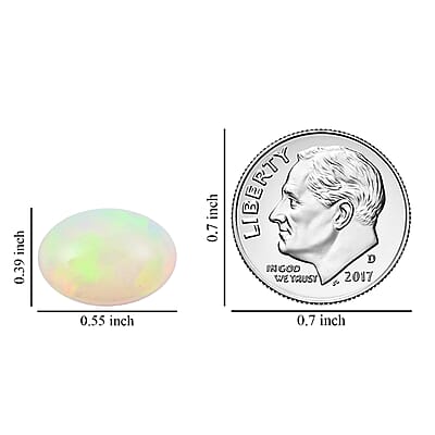 AAAA Ethiopian Welo Opal (Ovl 14x10 mm) 4.00 ctw Loose gemstone
