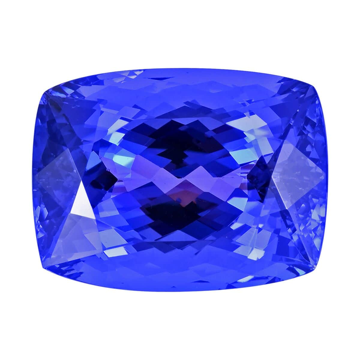 Certified and Appraised AAAA Vivid Tanzanite (Cush Free Size) Approx 11.00 ctw image number 0