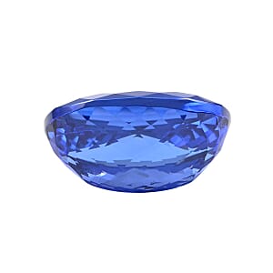 Certified 11.00 ctw Oval Tanzanite Loose Gemstone &ndash;  AAAA Grade, Free Size