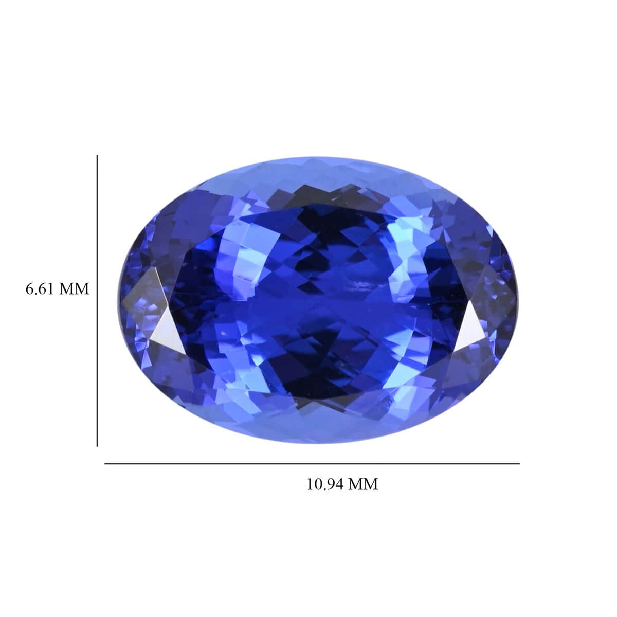 Certified and Appraised AAAA Vivid Tanzanite (Ovl Free Size) Approx 11.00 ctw image number 3
