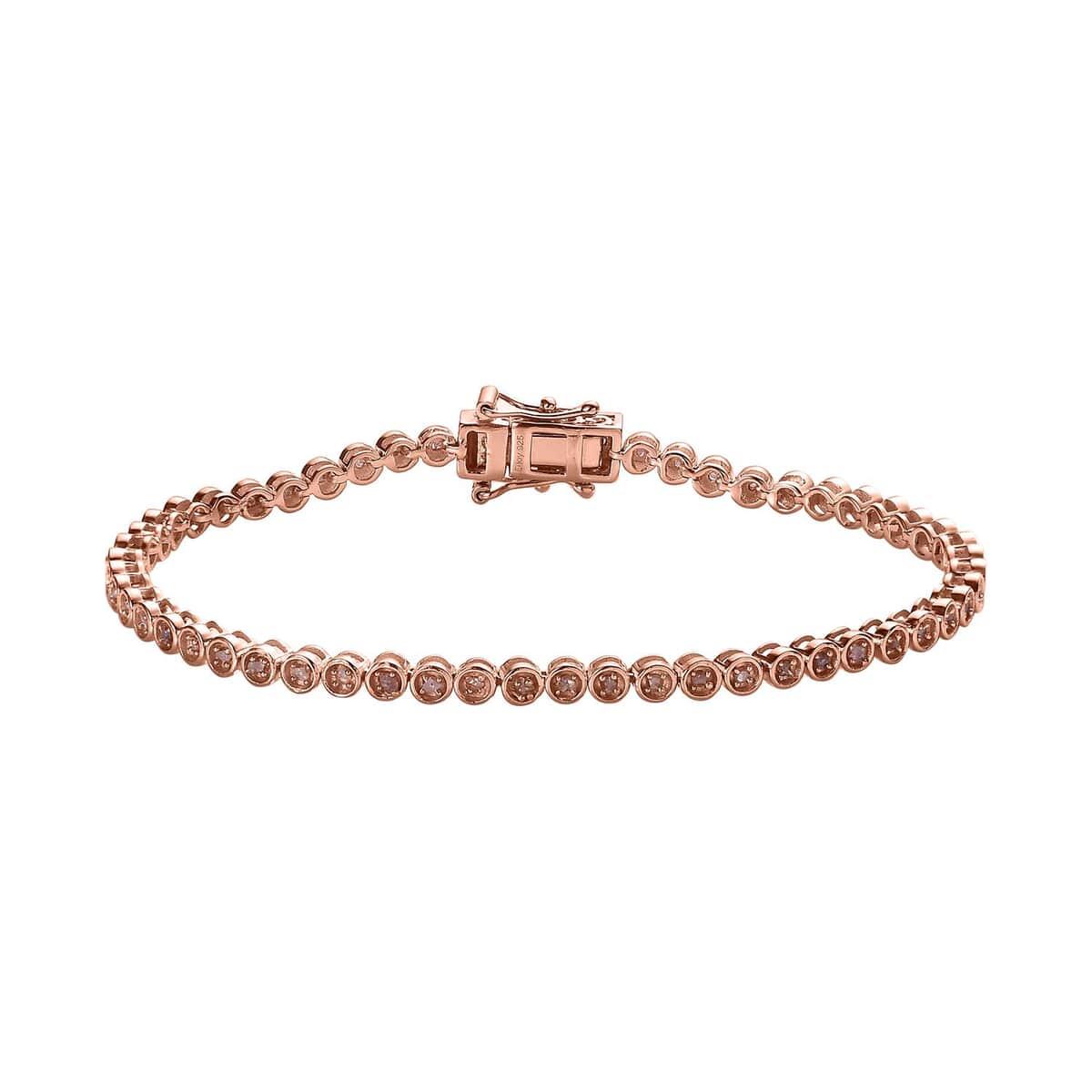 Buy Uncut Natural Pink Diamond Tennis Bracelet, Pink Diamond Bracelet, Vermeil  Rose Gold Over Sterling Silver Bracelet (7.25 In) 0.50 ctw at