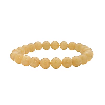 Yellow Beryl Beaded Stretch Bracelet 90.50 ctw