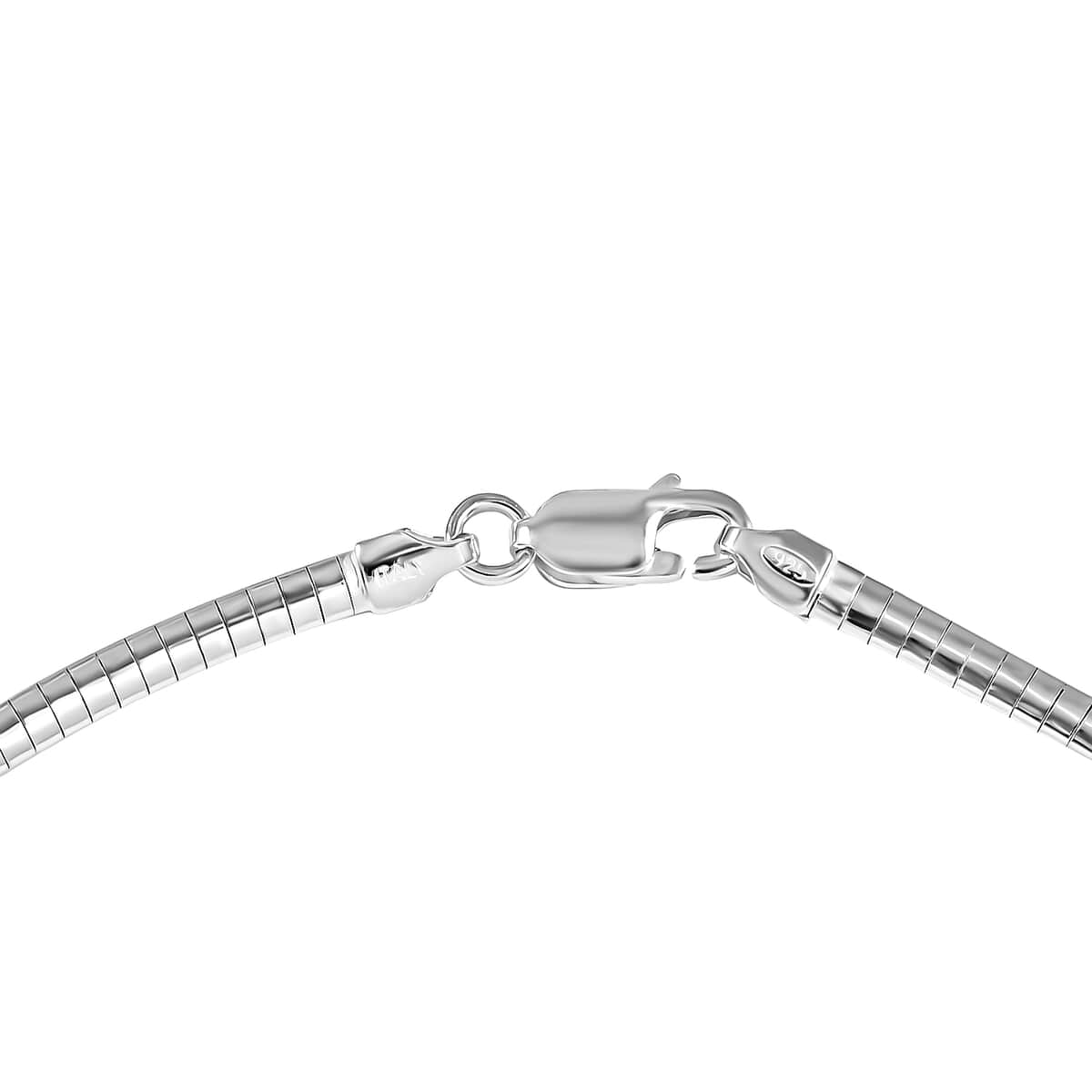 925 Sterling Silver Italian 3mm Omega Necklace,Italian Silver Chain Necklace,Birthday Gifts for Women 16 Inches , Shop LC