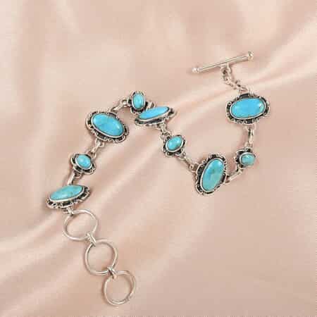 Kingman Turquoise Graduated Long Beads, 5-6 bead sets (one Set)