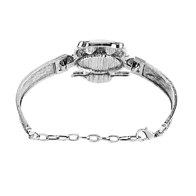 Amethyst, Purple Austrian Crystal Owl Bracelet in Silvertone (7-9In) 20.00 ctw