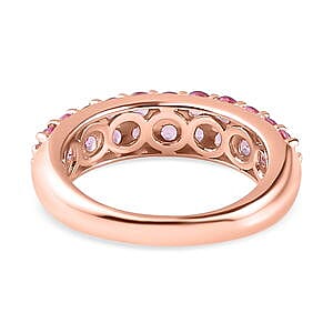 Madagascar Pink Sapphire 1.79 ctw Ring in Vermeil RG Over Sterling Silver (Size 11.5)
