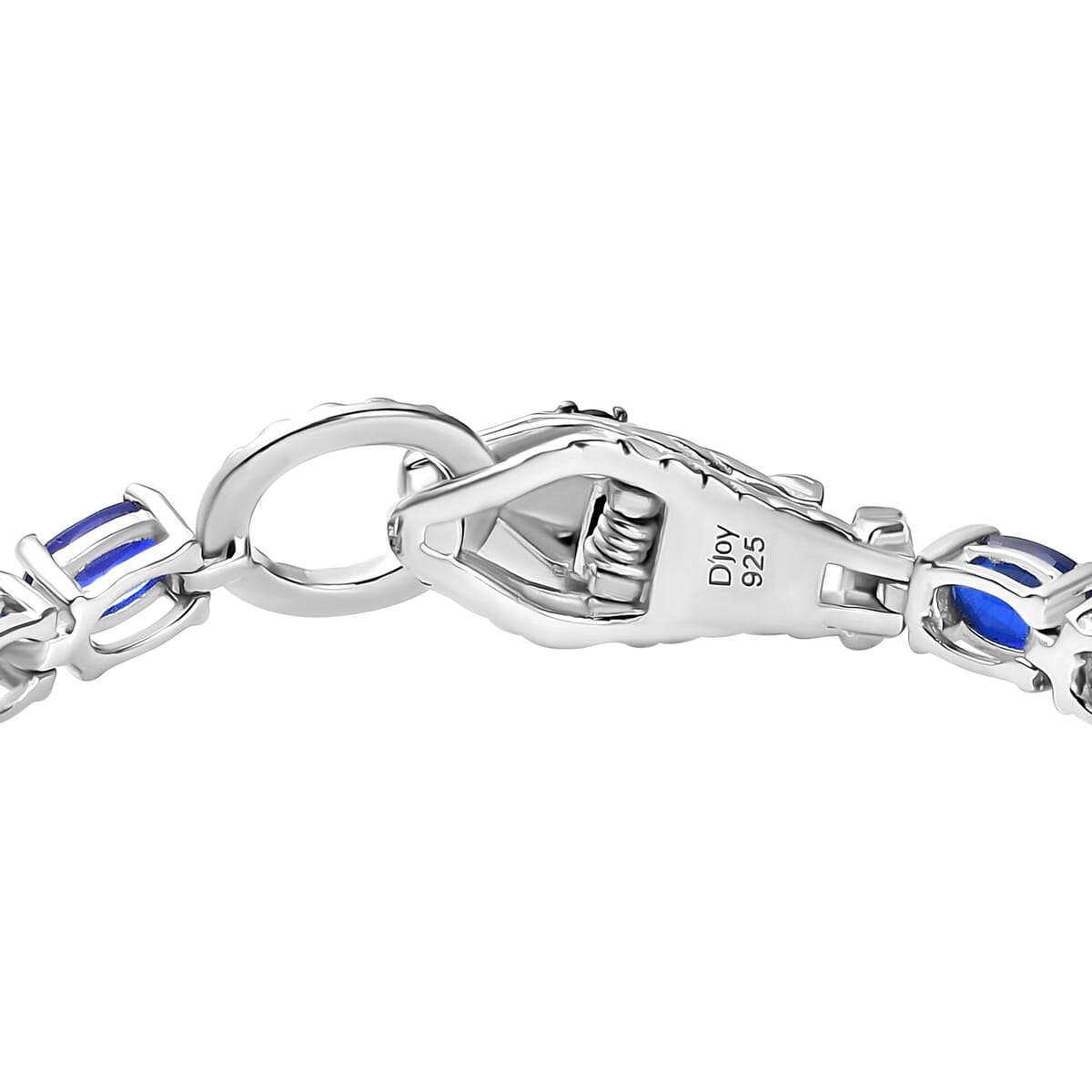 Tanzanian Blue Spinel (DF) and Thai Black Spinel Tennis Bracelet in Platinum Over Sterling Silver (6.50 In) 12.65 ctw image number 3