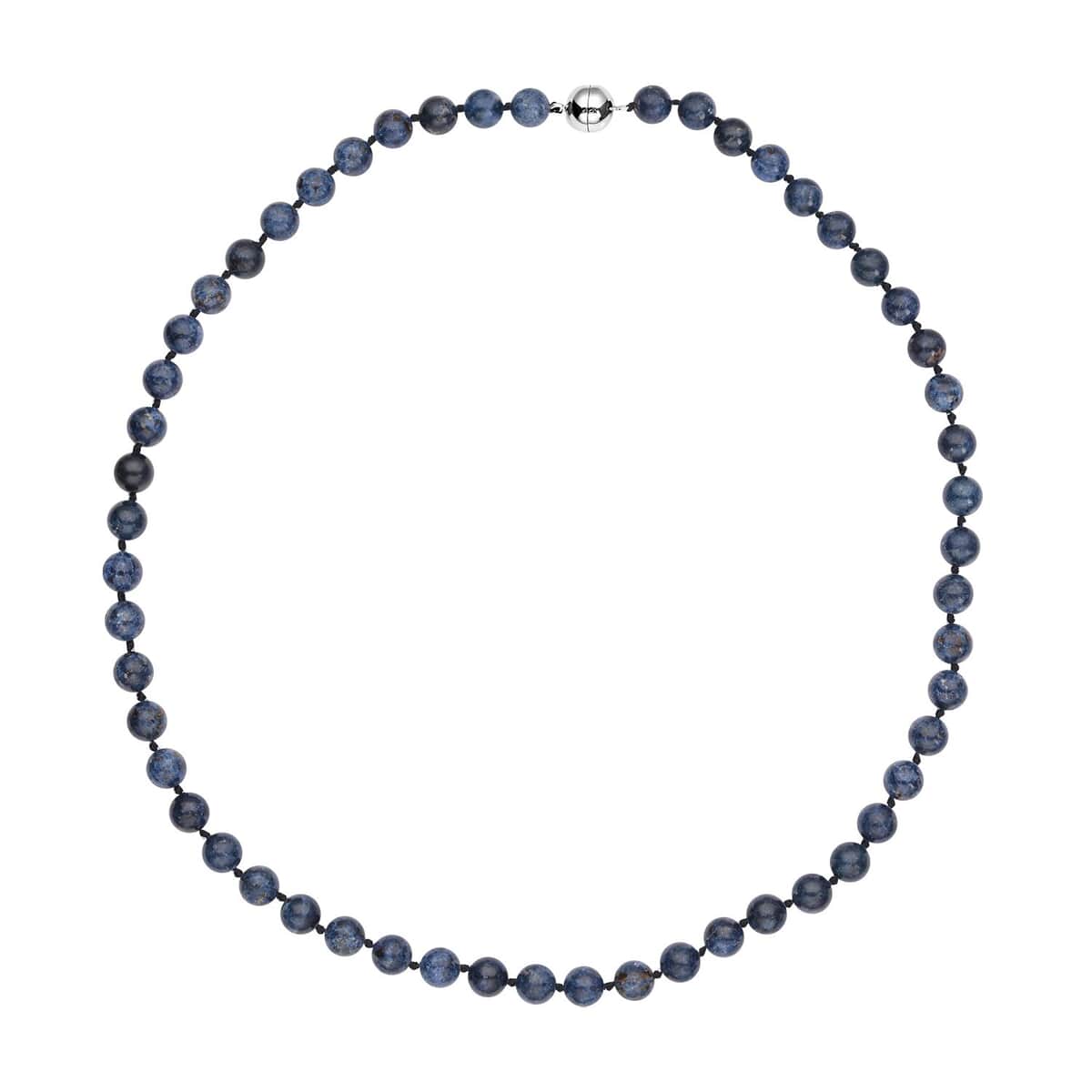 Natural Blue Spinel Beaded Necklace 20 Inches in Rhodium Over Sterling Silver 255.00 ctw image number 0