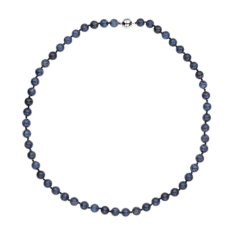 Natural Blue Spinel Beaded Necklace 20 Inches in Rhodium Over Sterling Silver 255.00 ctw