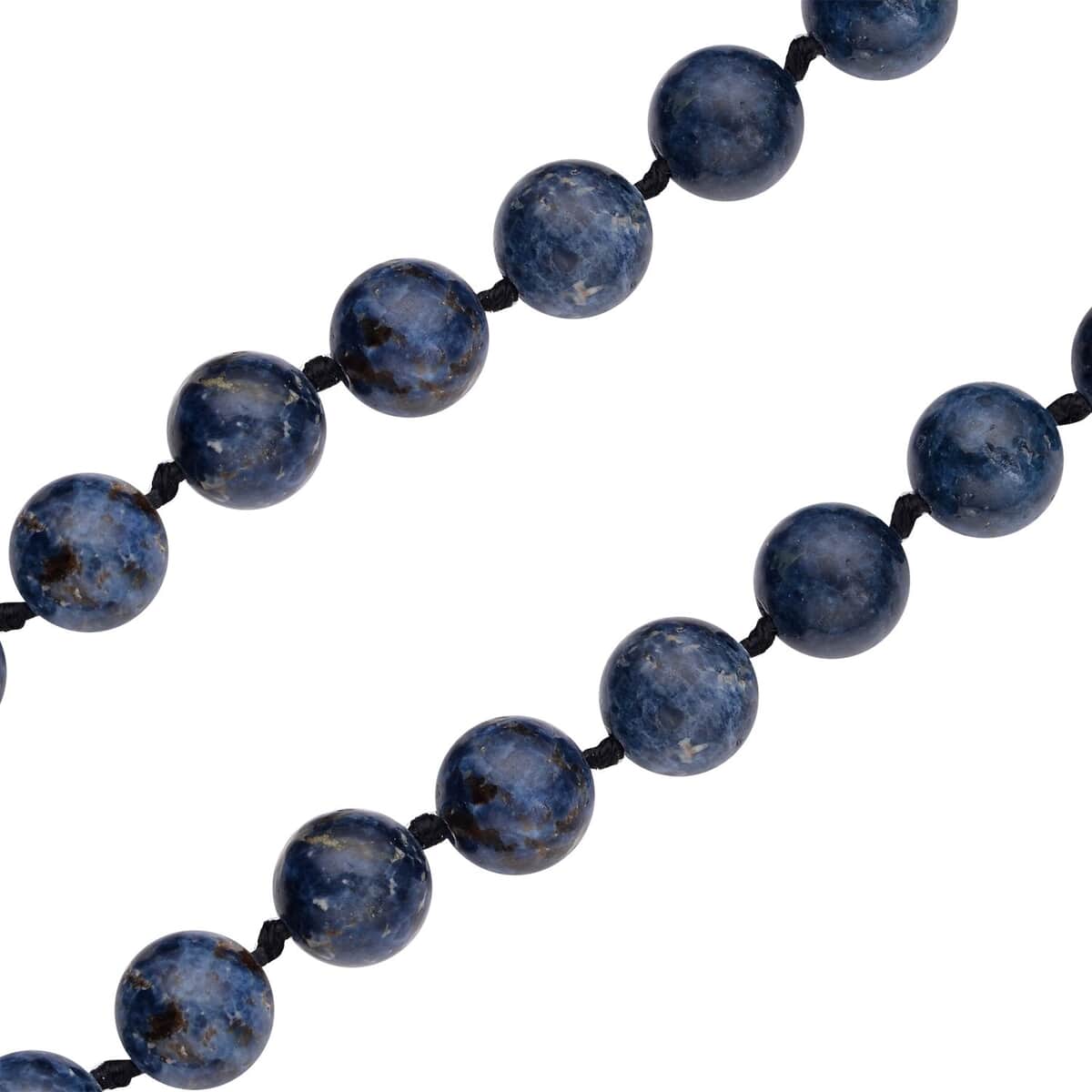 Natural Blue Spinel Beaded Necklace 20 Inches in Rhodium Over Sterling Silver 255.00 ctw image number 3