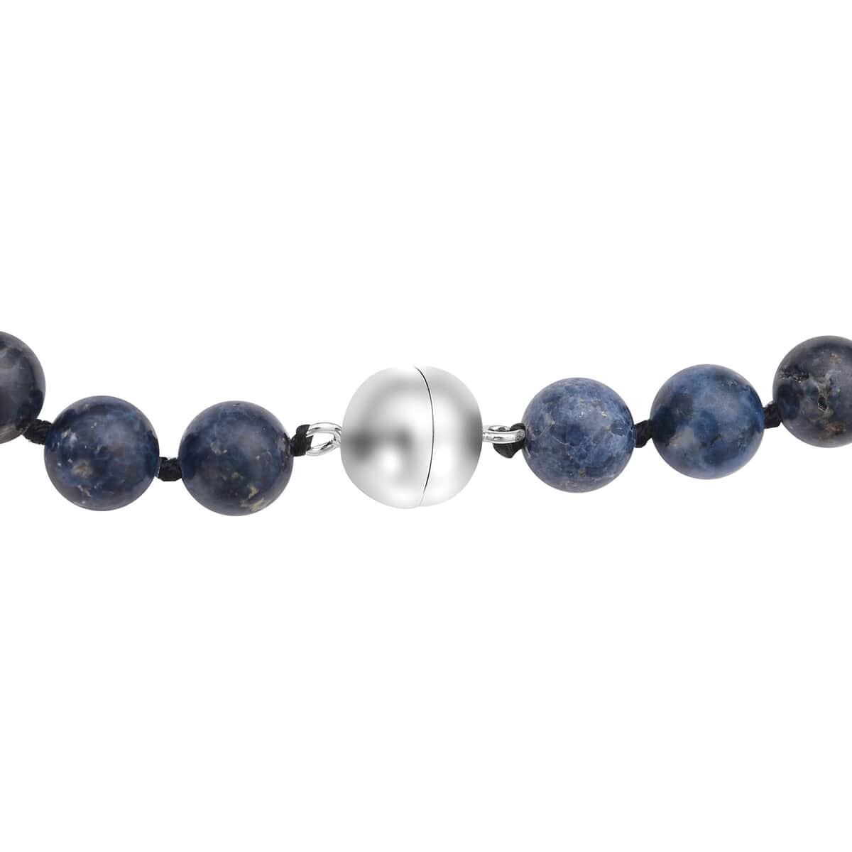 Natural Blue Spinel Beaded Necklace 20 Inches in Rhodium Over Sterling Silver 255.00 ctw image number 4