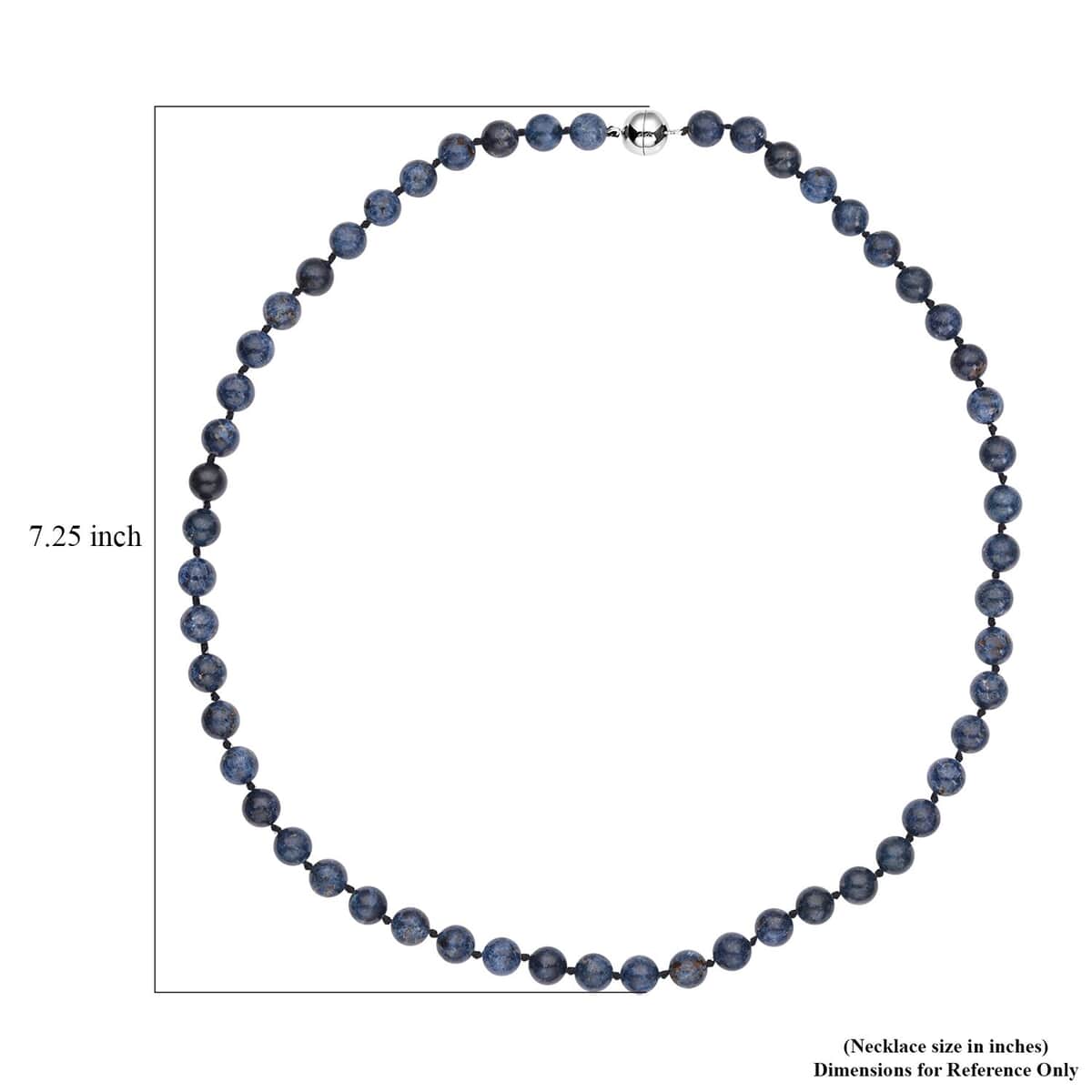 Natural Blue Spinel Beaded Necklace 20 Inches in Rhodium Over Sterling Silver 255.00 ctw image number 5