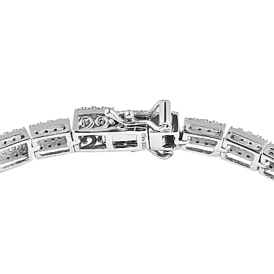 Diamond Tennis Bracelet in Platinum Over Sterling Silver (7.25 In) 3.00 ctw