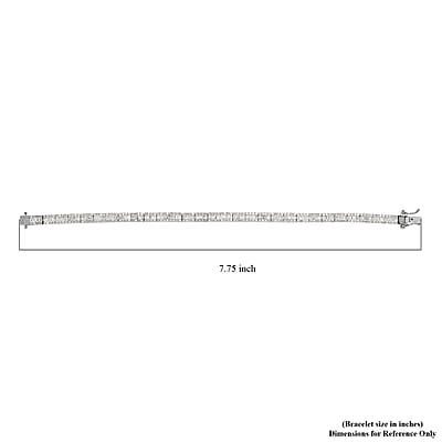 Diamond Tennis Bracelet in Platinum Over Sterling Silver (7.25 In) 3.00 ctw