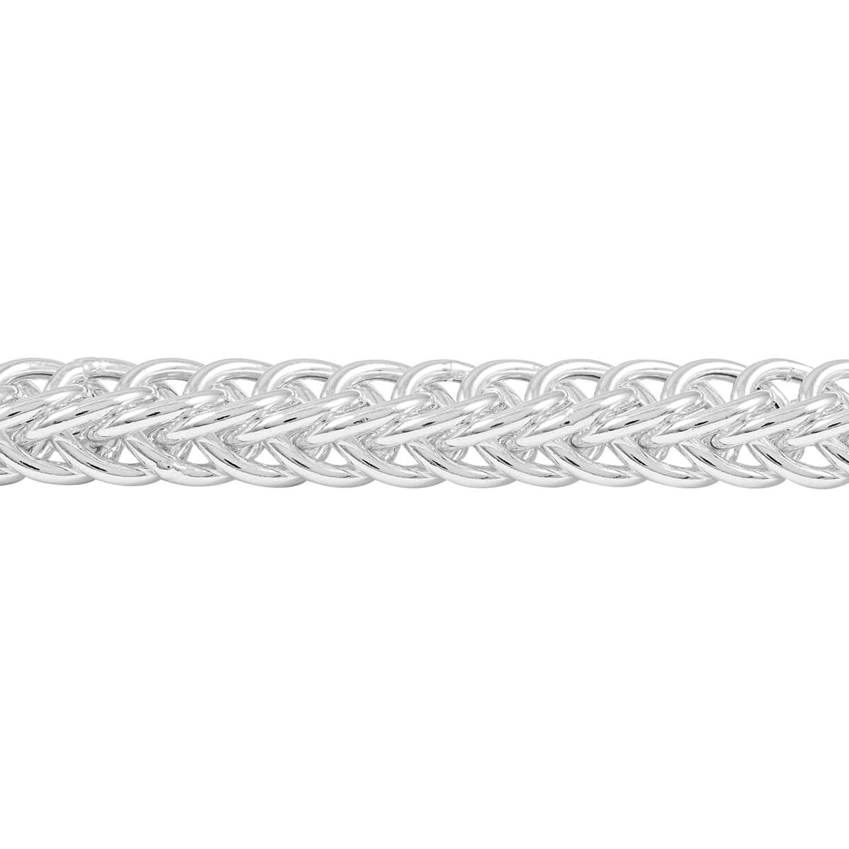 Sterling Silver Squared Rombo Cuban 10mm Bracelet (7.50 In) 21.5 Grams image number 3