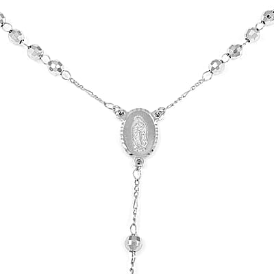 Cross Lariat Necklace 26 Inches in Silvertone