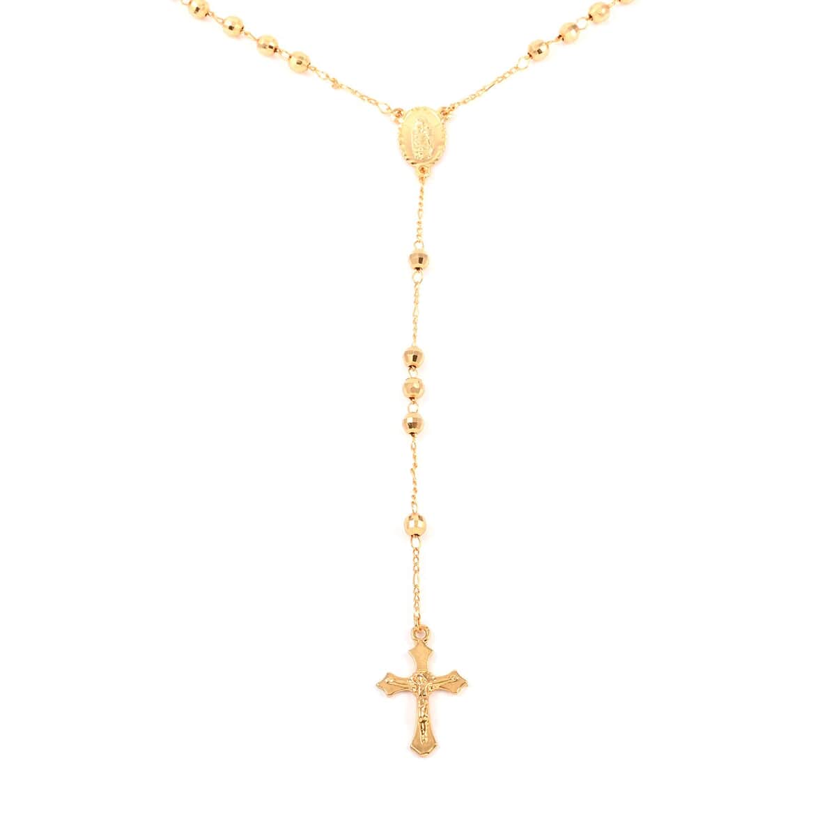 Cross Lariat Necklace 28 Inches in Goldtone image number 0