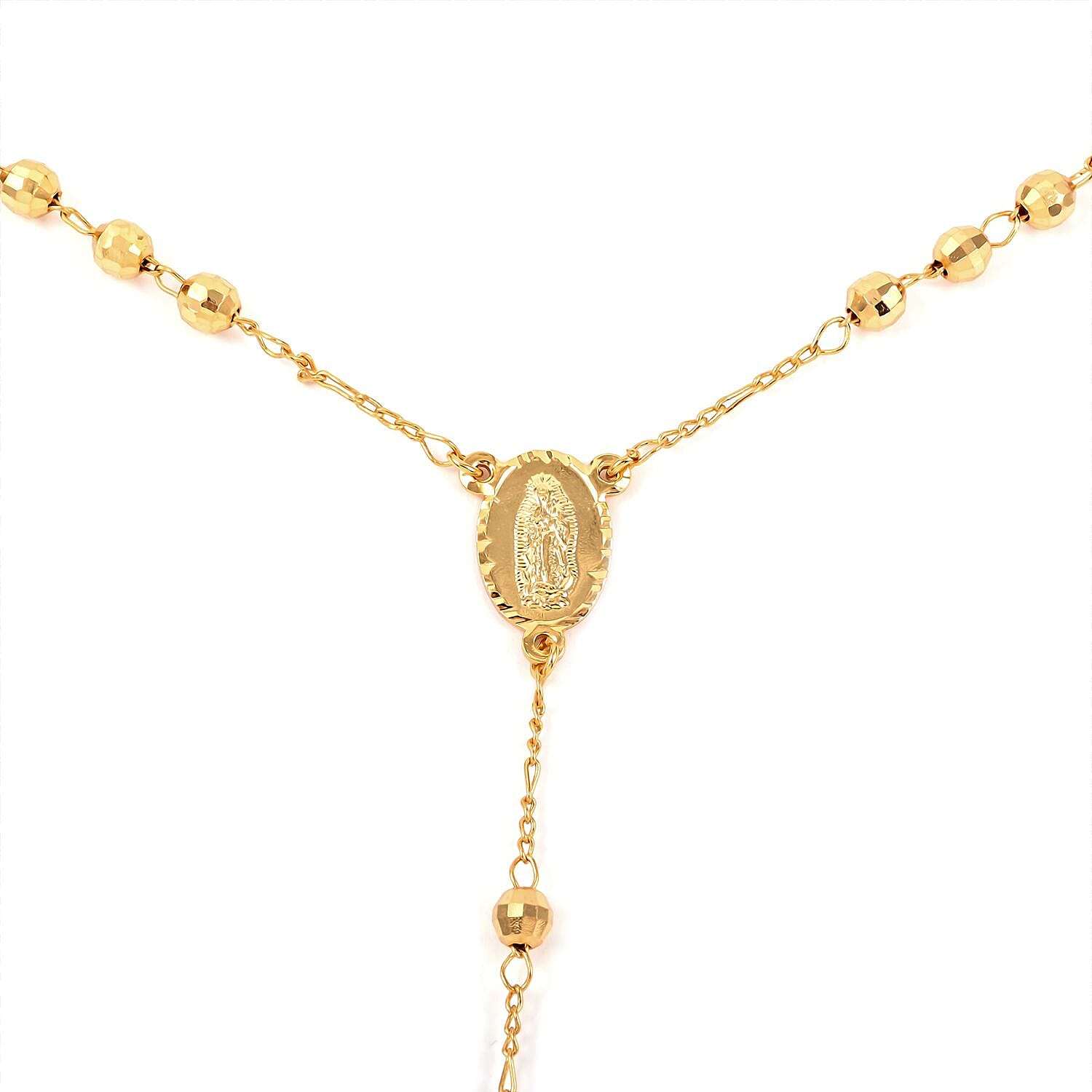 Cross Lariat Necklace 28 Inches in Goldtone