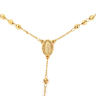 Cross Lariat Necklace 28 Inches in Goldtone