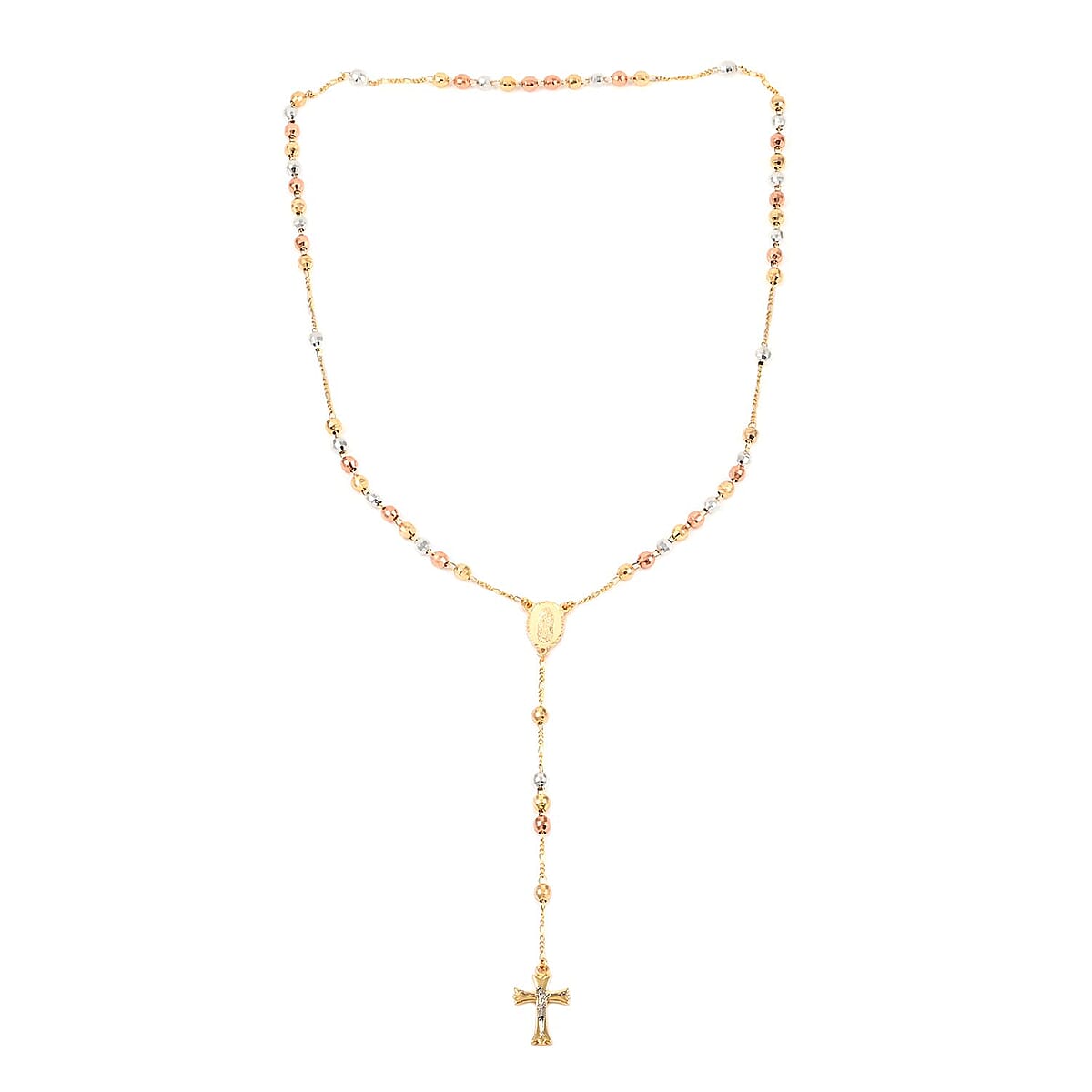 Cross Lariat Necklace 22 Inches in Dualtone image number 2