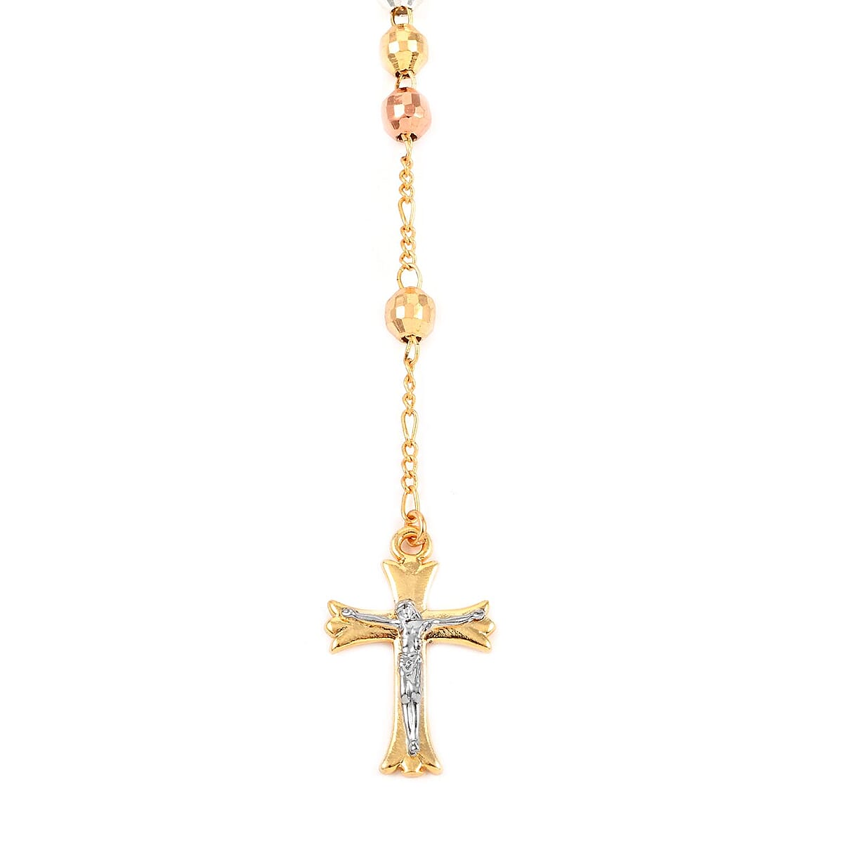 Cross Lariat Necklace 22 Inches in Dualtone image number 3