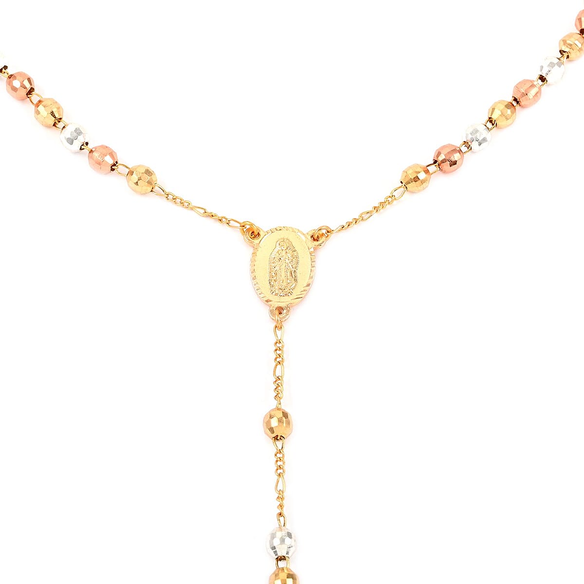 Cross Lariat Necklace 22 Inches in Dualtone image number 4