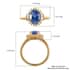 Tanzanite, Natural Yellow Diamond Ring in Vermeil YG Over Sterling Silver, Sunburst Engagement Ring For Women 1.75 ctw (Size 5.0) image number 6