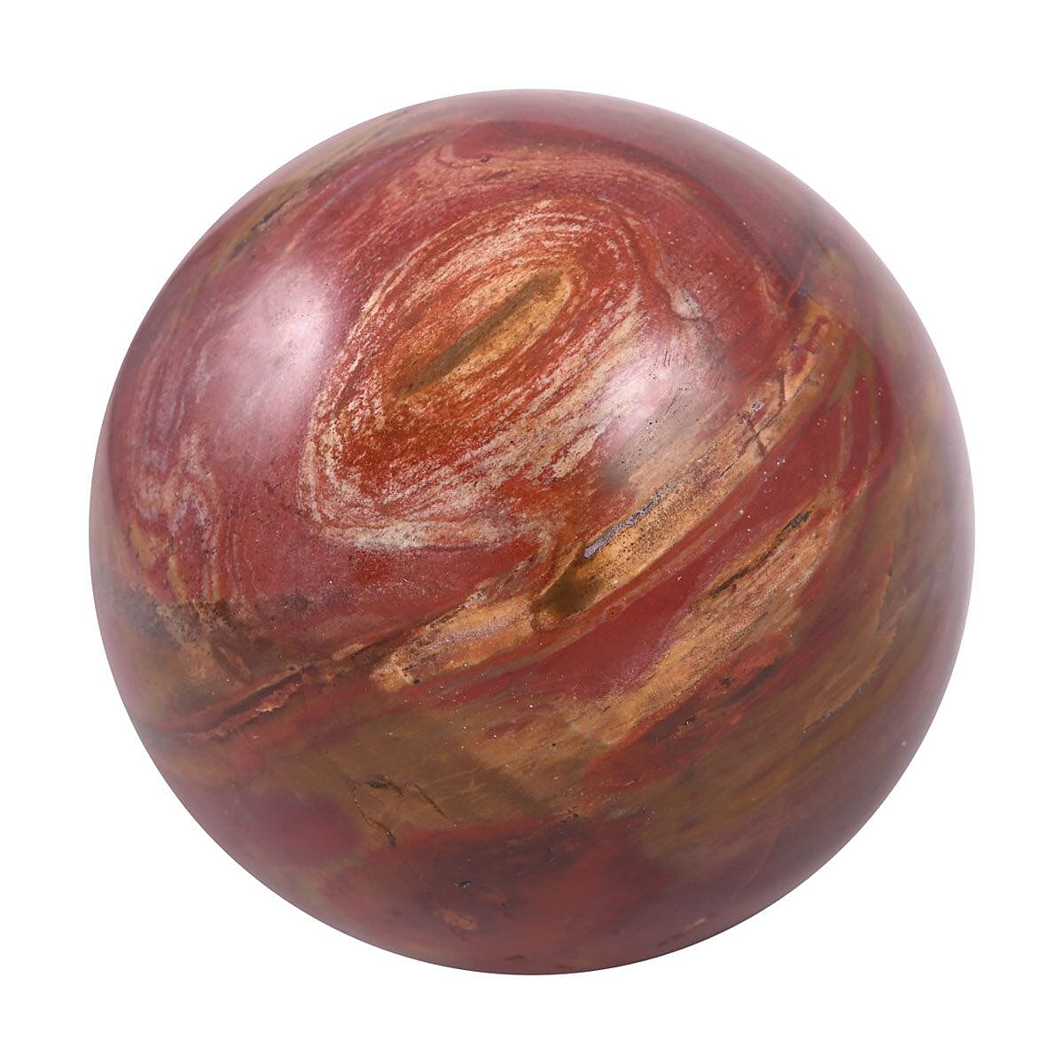 Wooden Home Decor Petrified Wood Sphere- L (Approx 2894 ctw) image number 4
