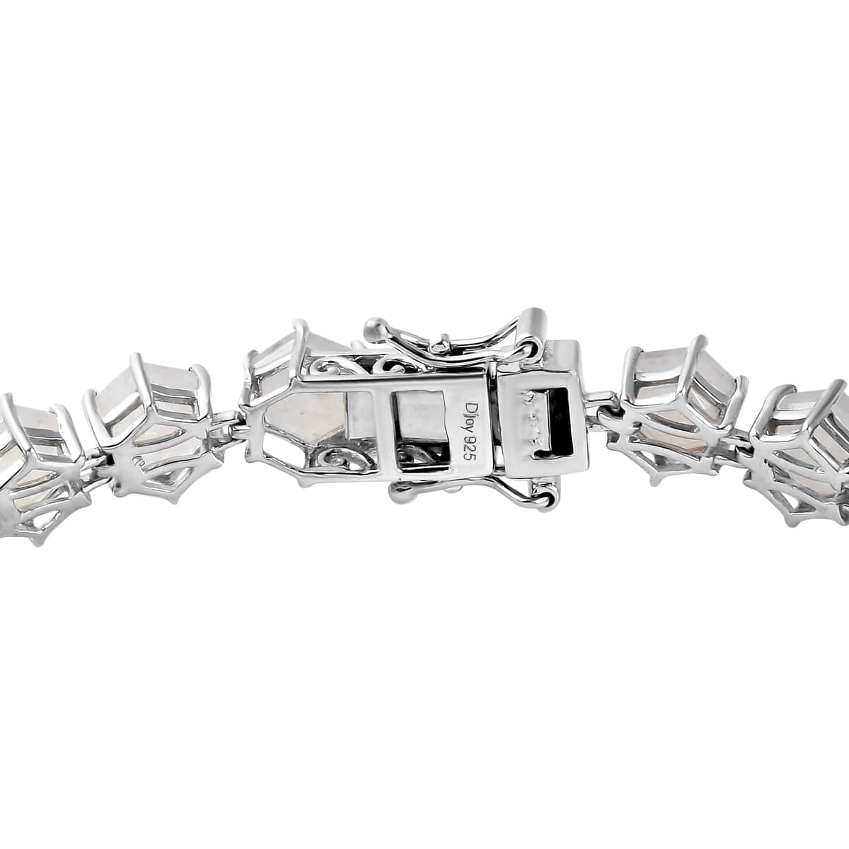 Premium Rainbow Moonstone Tennis Bracelet in Platinum Over Sterling Silver (7.25 In) 25.50 ctw image number 3