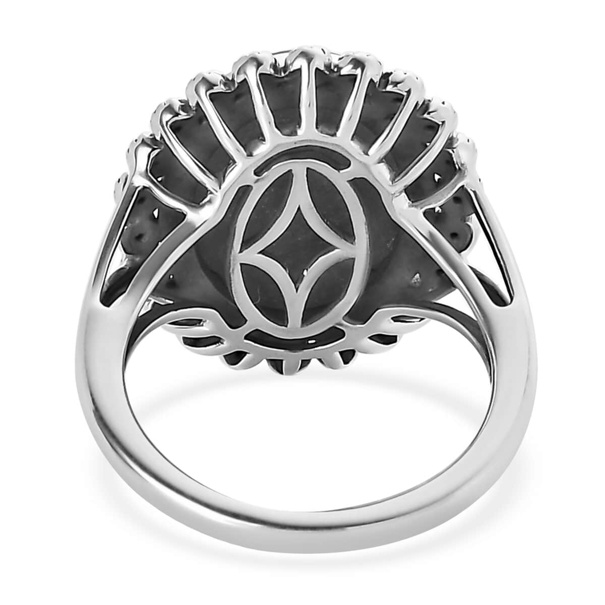 Connemara Marble and Swiss Marcasite Ring in Sterling Silver 7.65 ctw (Delivery in 3-5 Business Days) image number 4