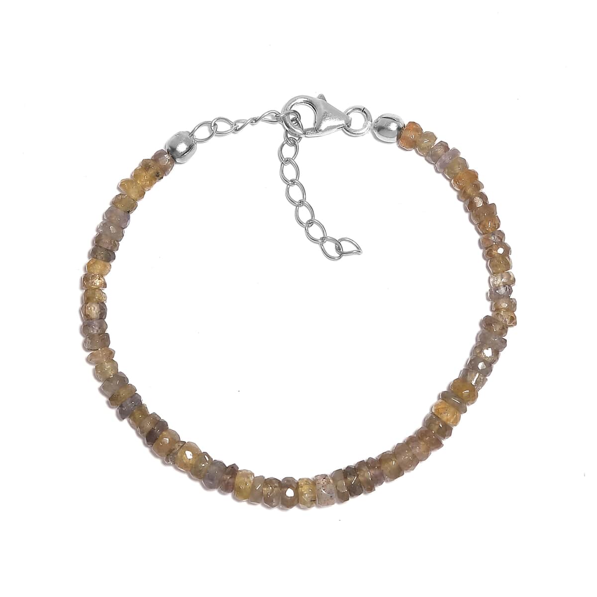 Golden Tanzanite Beaded Adjustable Bracelet in Rhodium Over Sterling Silver (6.50-8.00In) 24.40 ctw image number 3