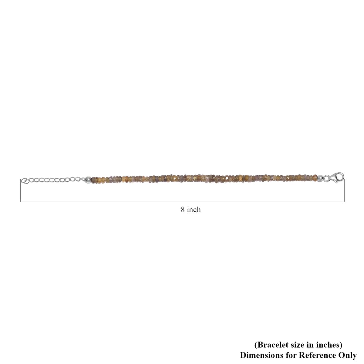 Golden Tanzanite Beaded Adjustable Bracelet in Rhodium Over Sterling Silver (6.50-8.00In) 24.40 ctw image number 5