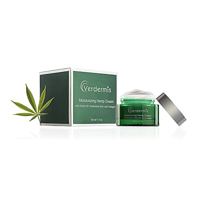 Verdermis Moisturizing Hemp Cream 50ml/1.7oz (Made in USA), Anti Aging, Face Moisturizer, Skin Care