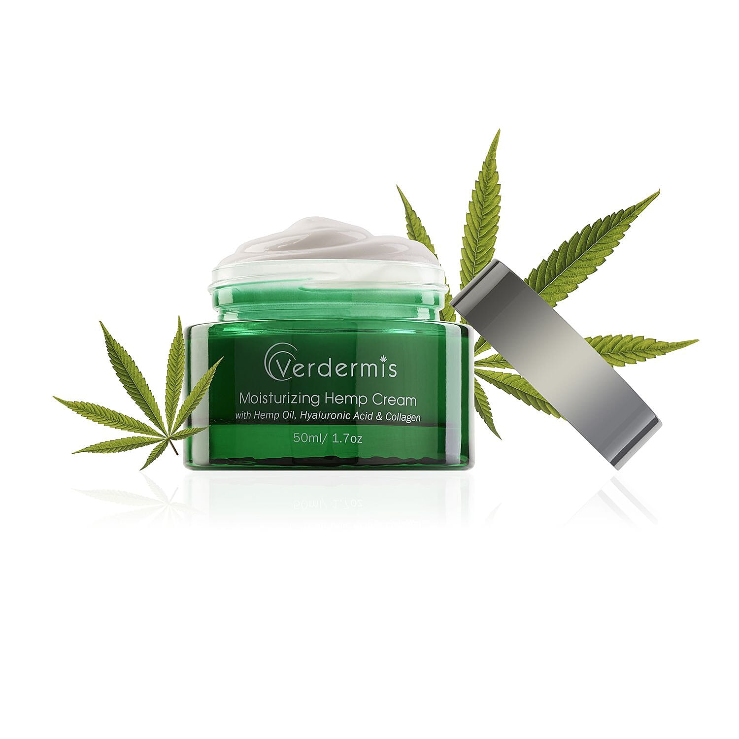 Verdermis Moisturizing Hemp Cream 50ml/1.7oz (Made in USA), Anti Aging, Face Moisturizer, Skin Care