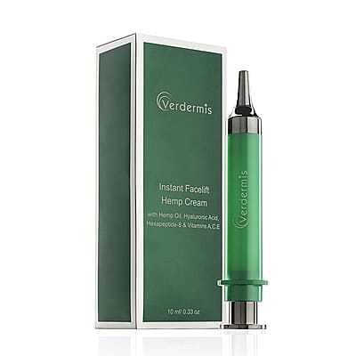 Verdermis Instant Facelift Hemp Cream 10ml/0.33oz (Made in USA), Best Anti Aging Face Cream