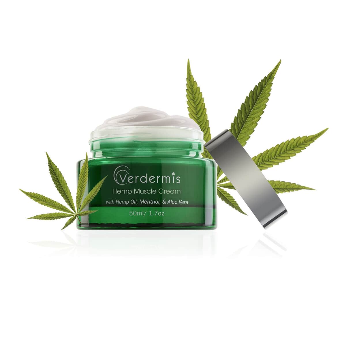 Verdermis Hemp Muscle Cream 50ml/1.7oz (Made in USA) , Hemp Cream , Muscle Pain Relief Cream image number 0