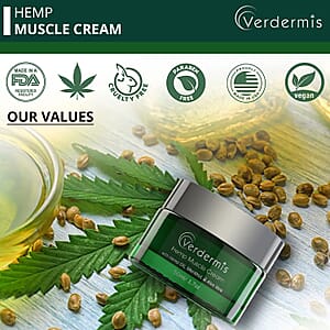 Verdermis Hemp Muscle Cream 50ml/1.7oz (Made in USA) , Hemp Cream , Muscle Pain Relief Cream