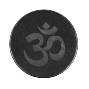 Shungite OM Round Tile 100mm (Approx 925 ctw)