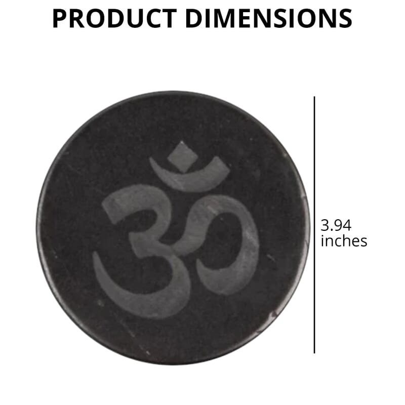 Shungite OM Round Tile 100mm (Approx 925 ctw)