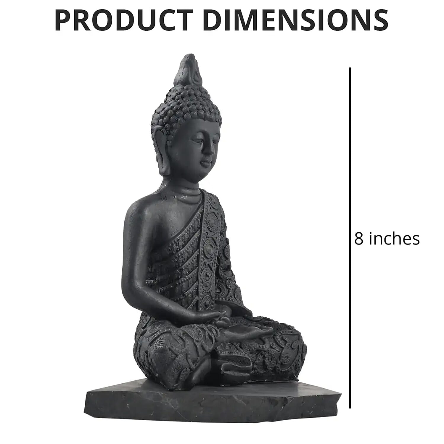 Shungite Buddha Figurine -L 8 Approx. 6980 ctw