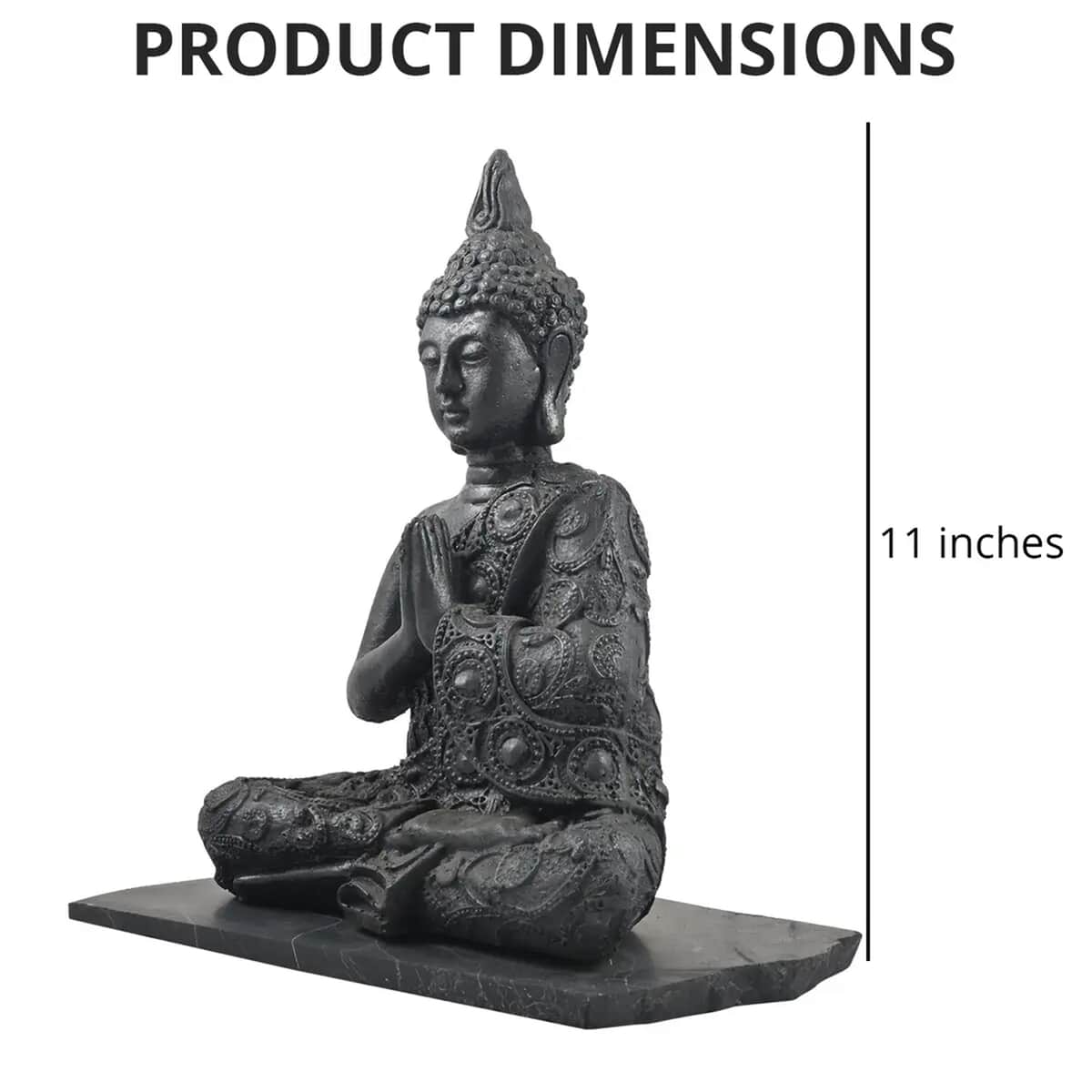 Shungite Buddha Figurine -XL  11 Approx. 12055 ctw image number 4